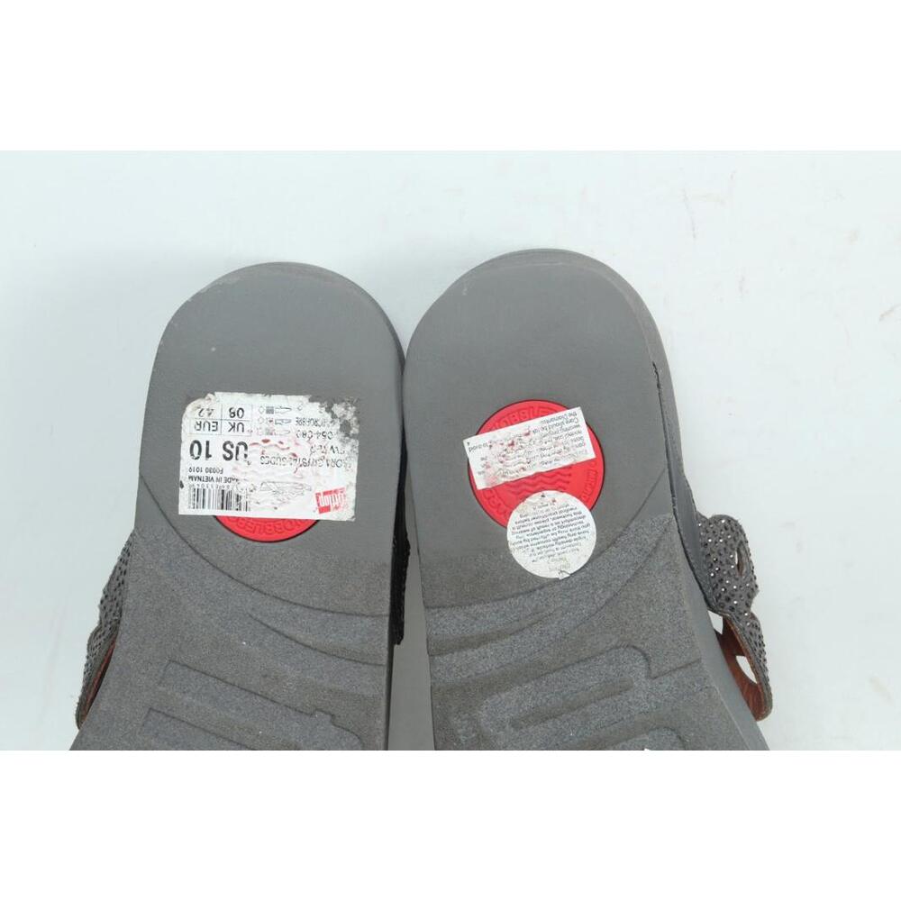 fitflop elora crystal sandals shoes gray women's sz 10 - Picture 8 of 10